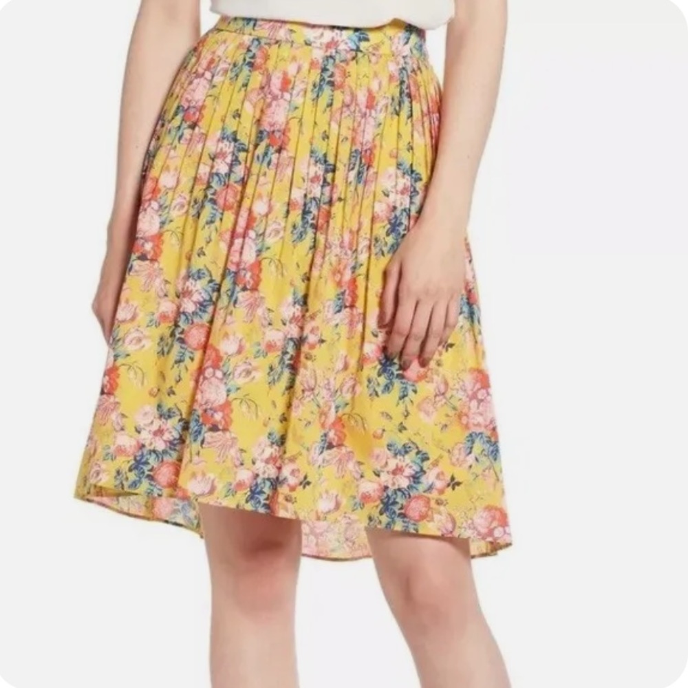 NEW J crew Liberty yellow floral skirt